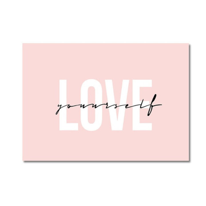Beautiful Abstract Love-Yourself - Canvas Wall Art Painting | Bowlift