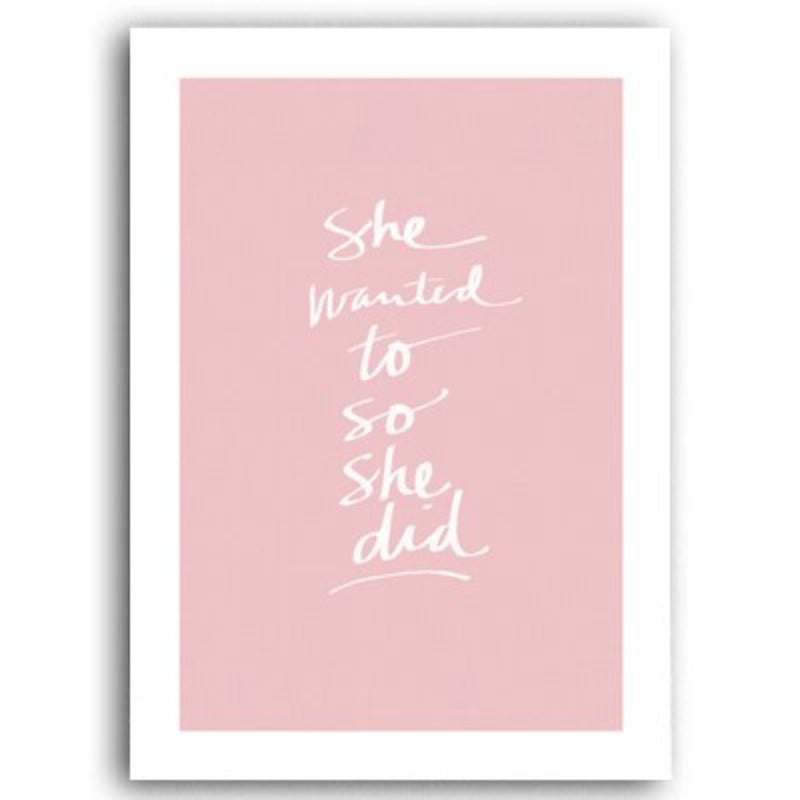 Pink Sweet-Heart Scandinavia - Canvas Wall Art Painting | Bowlift