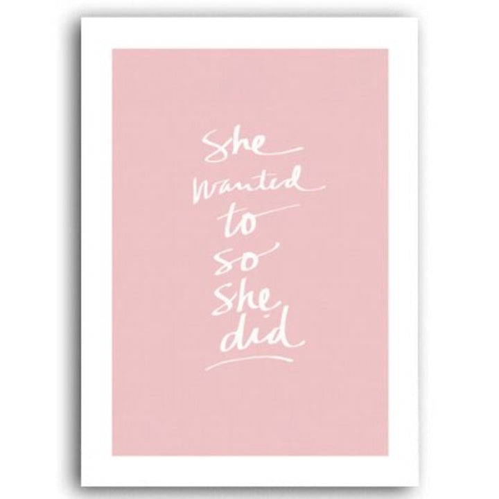 Pink Sweet-Heart Scandinavia - Canvas Wall Art Painting | Bowlift