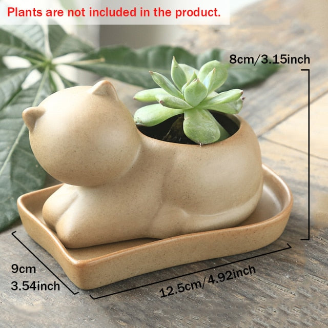 Elephant Minimal Ceramic Flower Pot | Bowlift