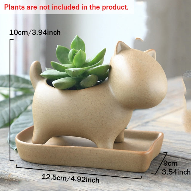 Elephant Minimal Ceramic Flower Pot | Bowlift