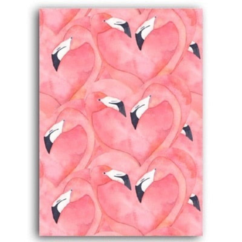 Beautiful Pink Flamingo Feather - Canvas Wall Art Painting | Bowlift