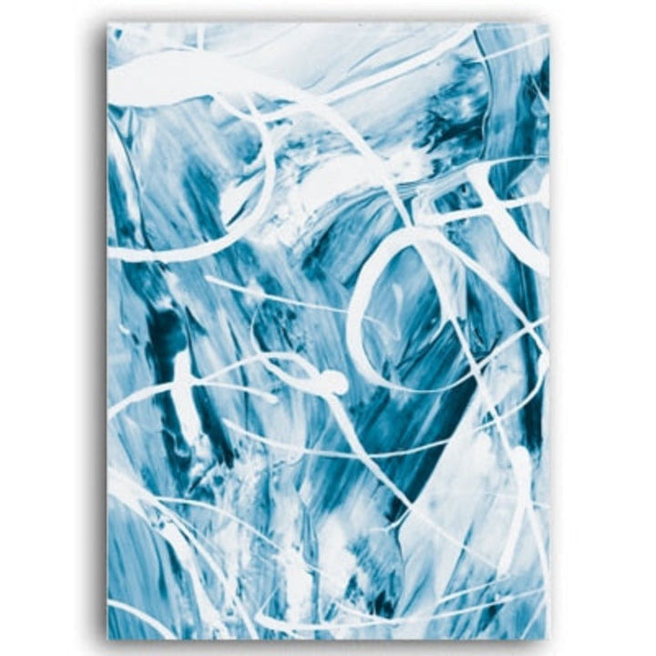Blue Abstract Canvas Paintings Wall - Canvas Wall Art Painting | Bowlift