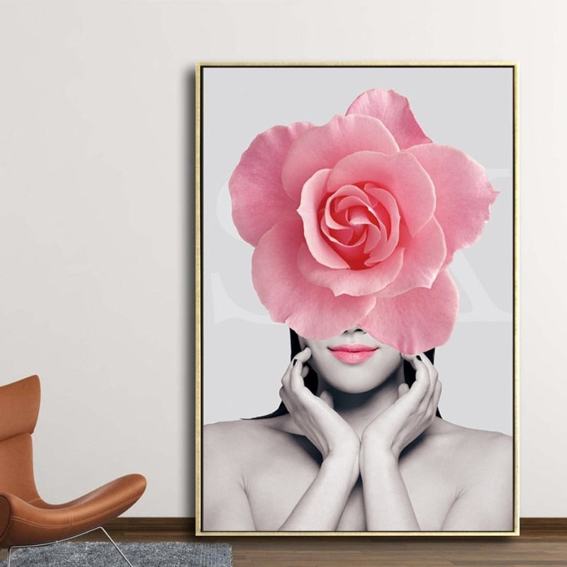 Pink Flower  - Canvas Wall Art Painting | Bowlift