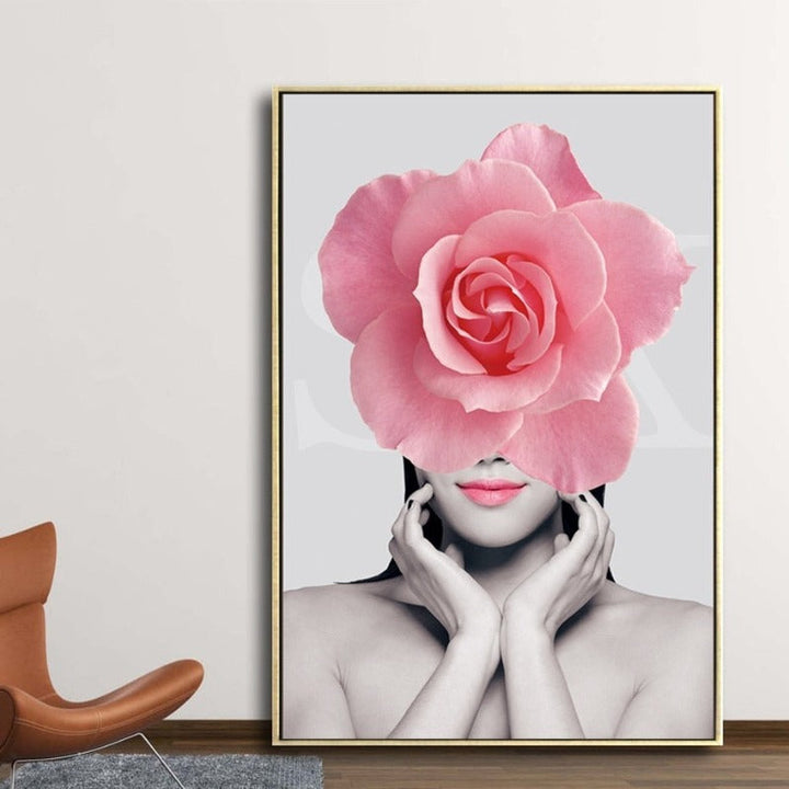 Pink Flower  - Canvas Wall Art Painting | Bowlift