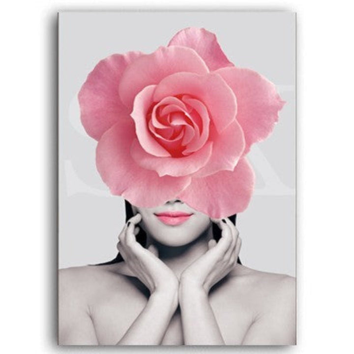 Pink Flower  - Canvas Wall Art Painting | Bowlift