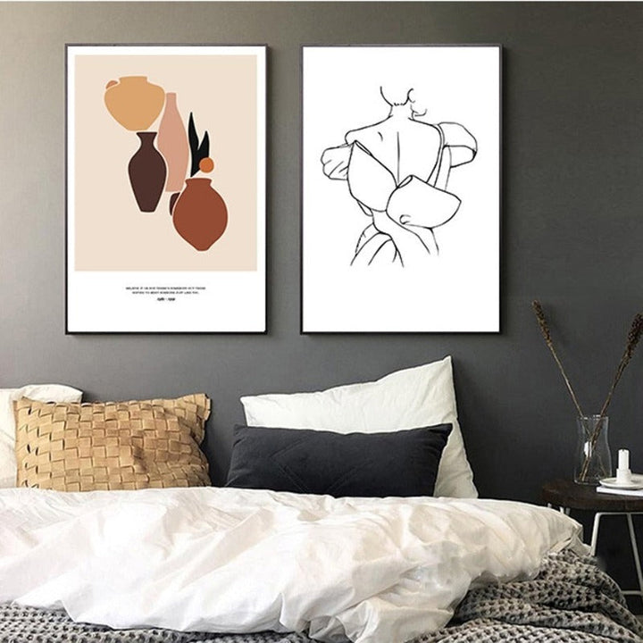 Abstract Geometric - Canvas Wall Art Painting | Bowlift