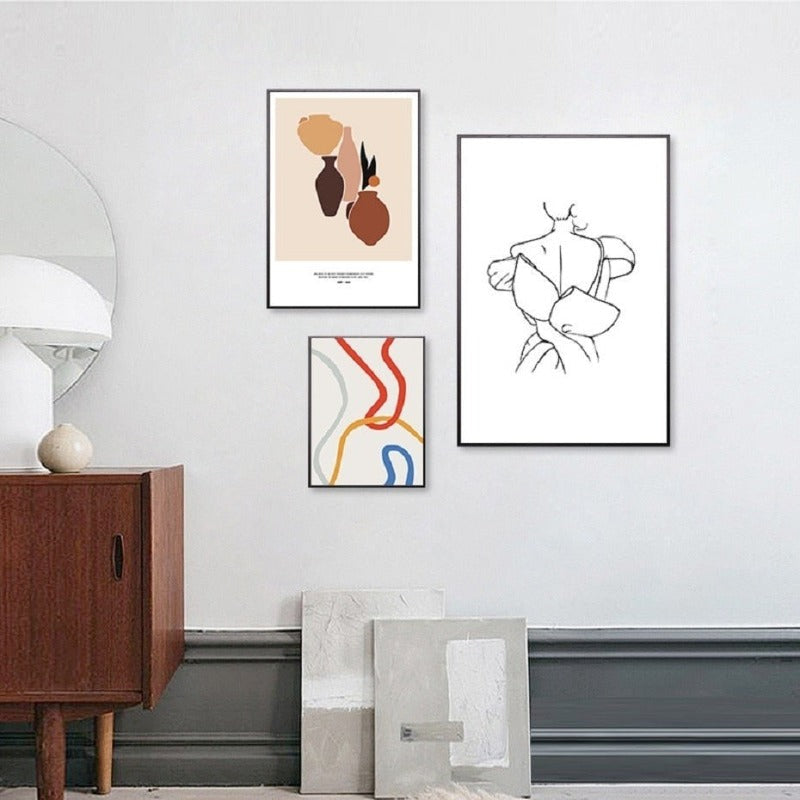 Abstract Geometric - Canvas Wall Art Painting | Bowlift