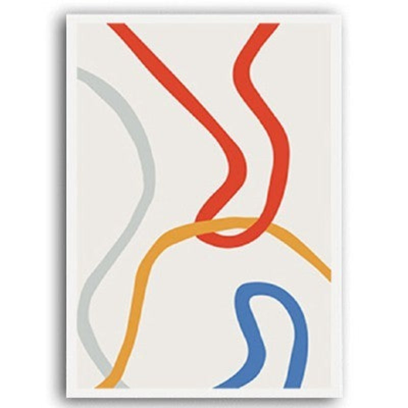 Abstract Geometric - Canvas Wall Art Painting | Bowlift