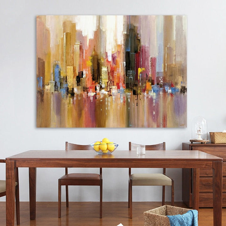 Reflection Of City - Canvas Wall Art Painting | Bowlift