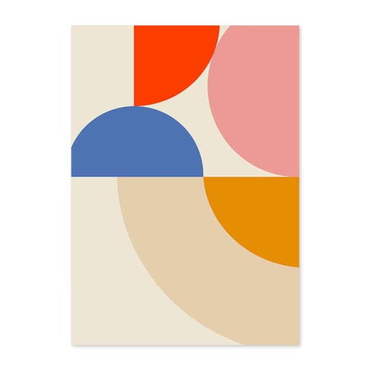 Geometric Color Block Poster and Prints - Canvas Wall Art Painting | Bowlift