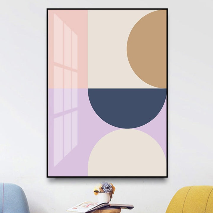 Geometric Color Block Poster and Prints - Canvas Wall Art Painting | Bowlift