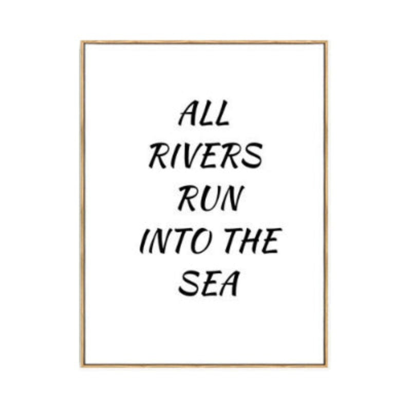 Nordic Seascape Inspiring Life Quote - Canvas Wall Art Painting | Bowlift