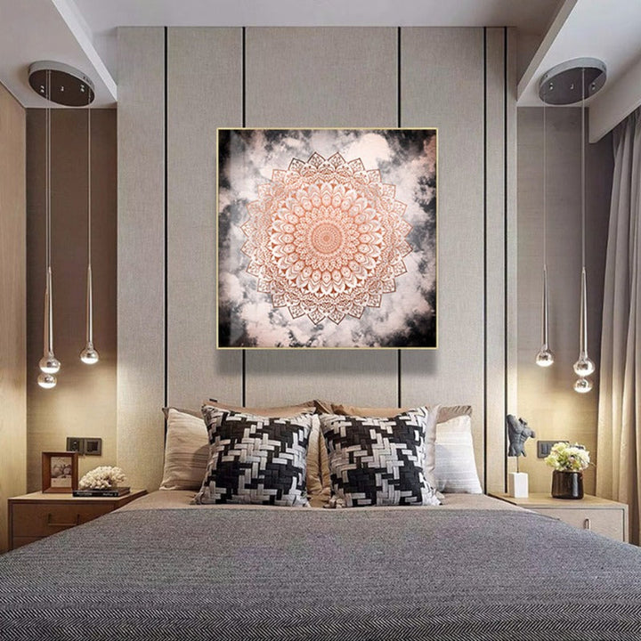 Mandala In Night - Canvas Wall Art Painting | Bowlift