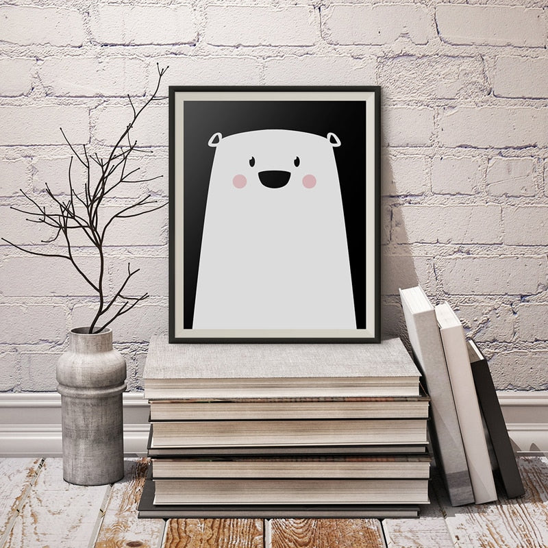 Baby Polar Bear - Canvas Wall Art Painting | Bowlift