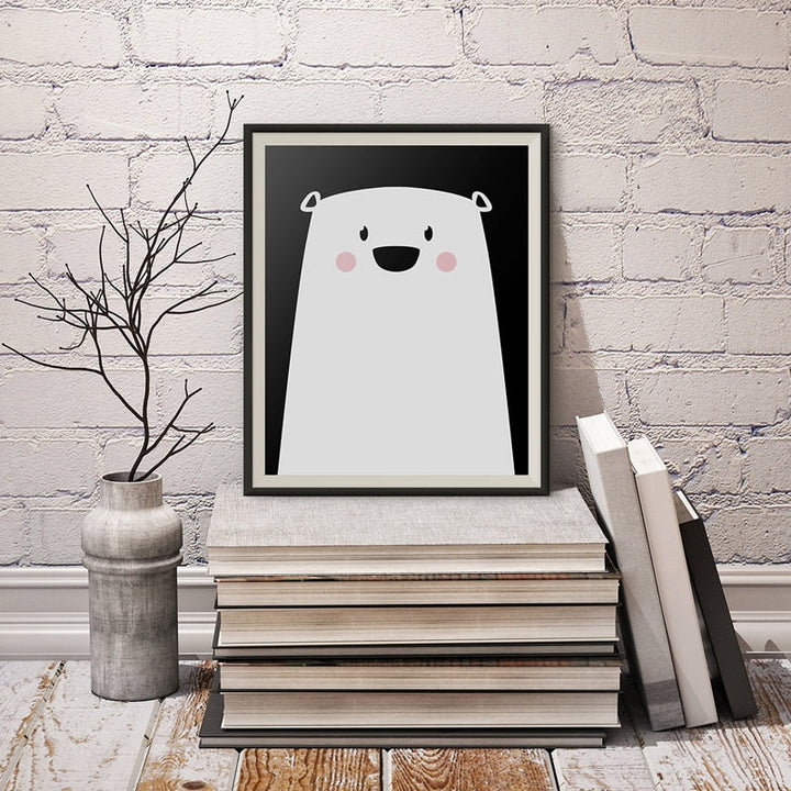 Baby Polar Bear - Canvas Wall Art Painting | Bowlift