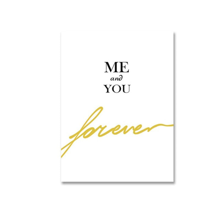 Modern Yellow Dream Letters Prints Poster  - Canvas Wall Art Painting | Bowlift