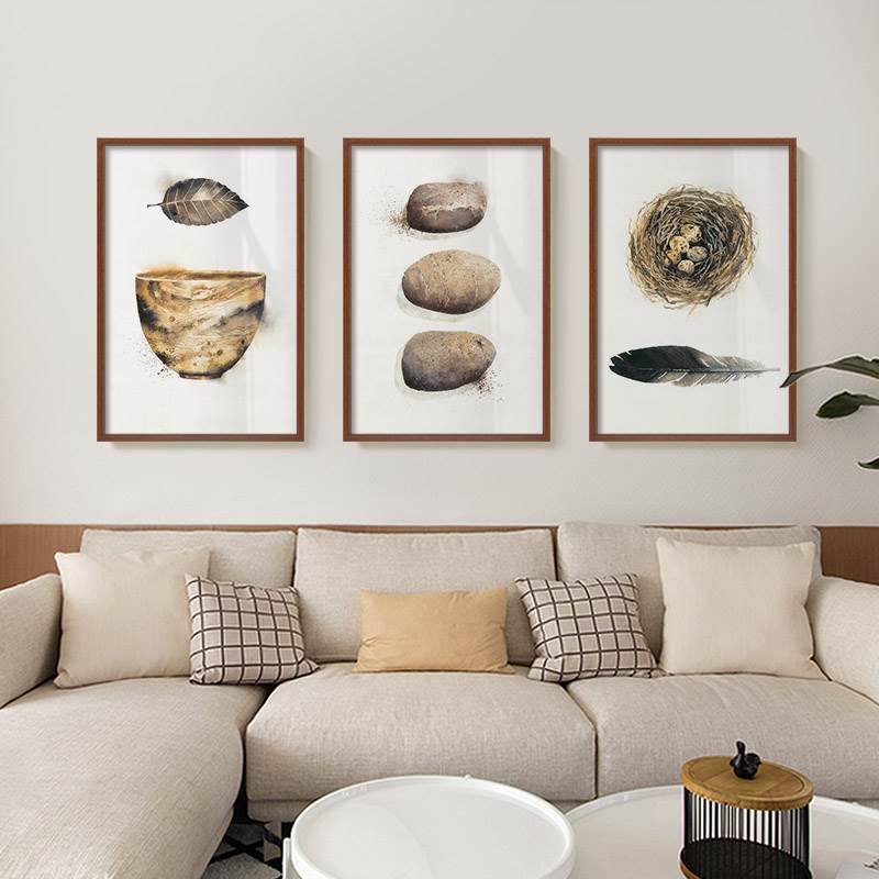 Vintage Abstract Beautiful Feather - Canvas Wall Art Painting | Bowlift