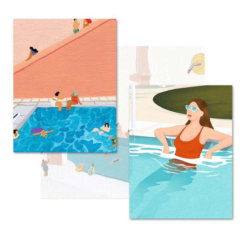 Summer Swimming Party Wall Art Pictures - Canvas Wall Art Painting | Bowlift