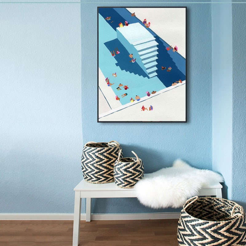 Summer Swimming Party Wall Art Pictures - Canvas Wall Art Painting | Bowlift
