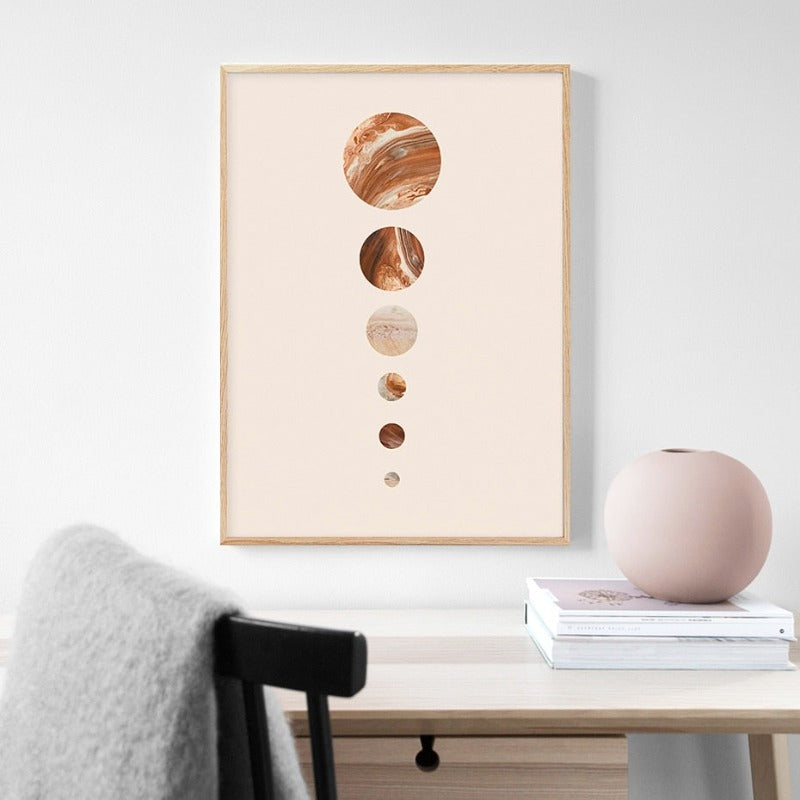Modern Solar System Planet - Canvas Wall Art Painting | Bowlift