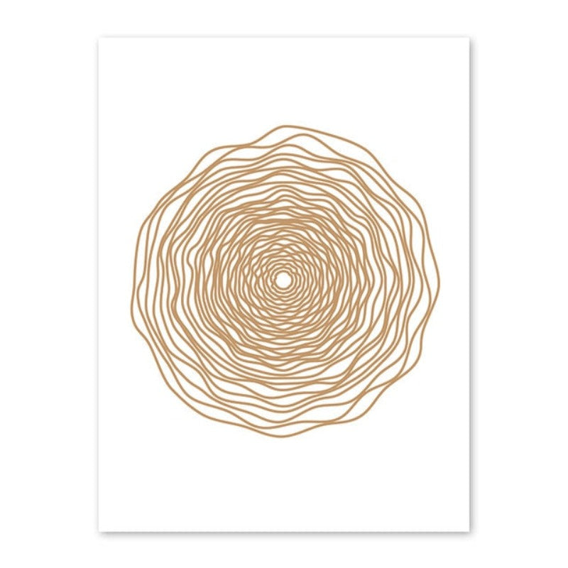 Minimalist Geometric Abstract Circle - Canvas Wall Art Painting | Bowlift