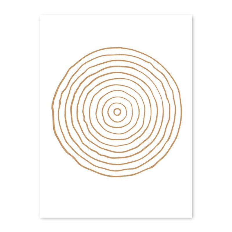 Minimalist Geometric Abstract Circle - Canvas Wall Art Painting | Bowlift
