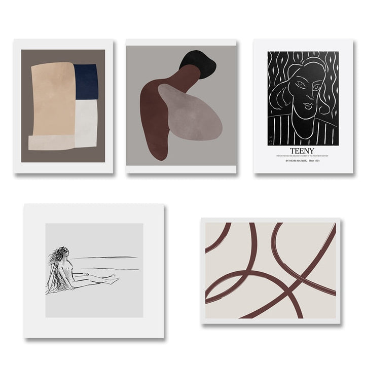 Geometric Europe Figure - Canvas Wall Art Painting | Bowlift