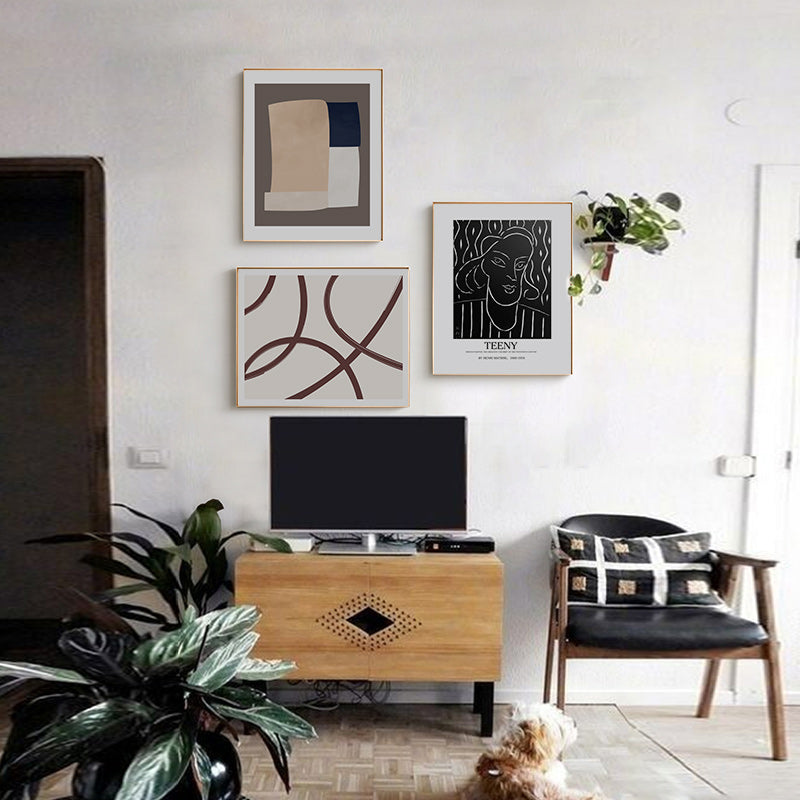 Geometric Europe Figure - Canvas Wall Art Painting | Bowlift