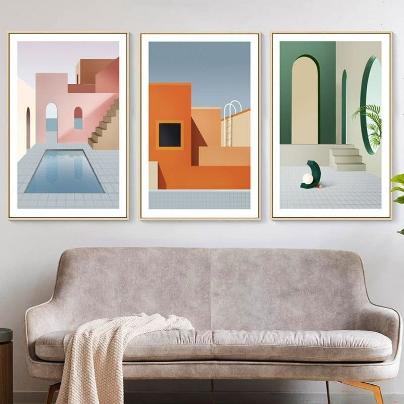 Colors Of City - Canvas Wall Art Painting | Bowlift