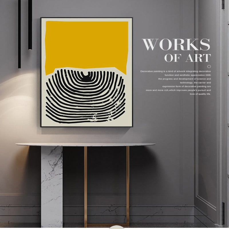 Multicolored Abstract Geometric Wall Art  - Canvas Wall Art Painting | Bowlift
