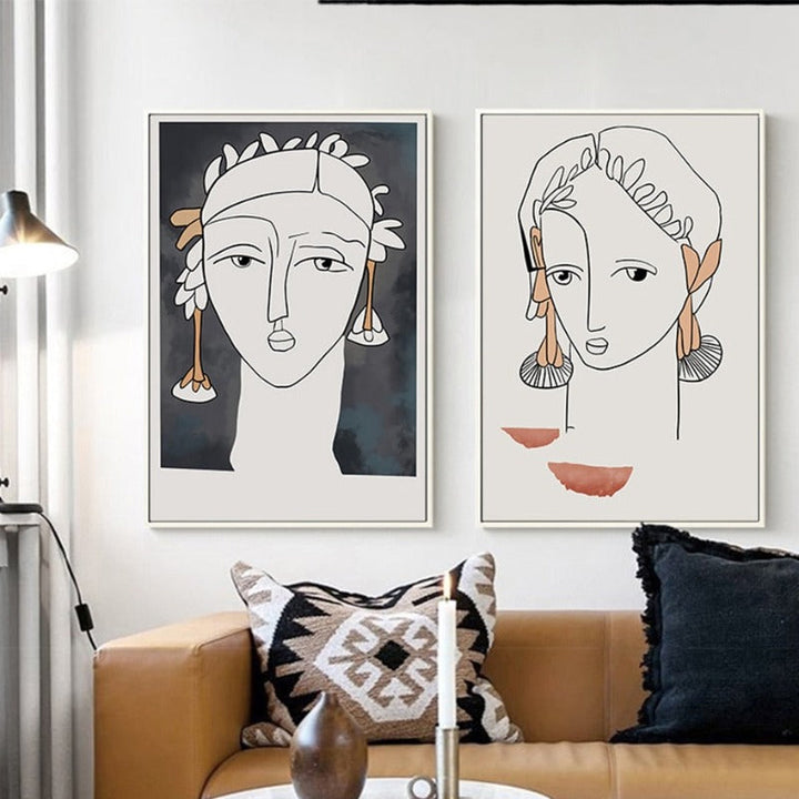 Exotic Female Figures - Canvas Wall Art Painting | Bowlift