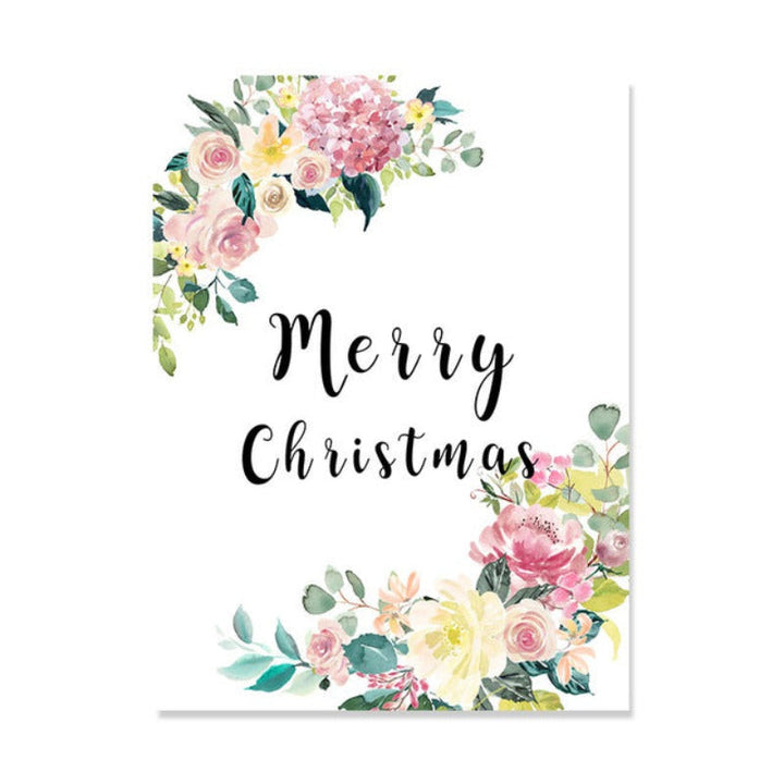 Floral Welcome Sign Poster - Canvas Wall Art Painting | Bowlift