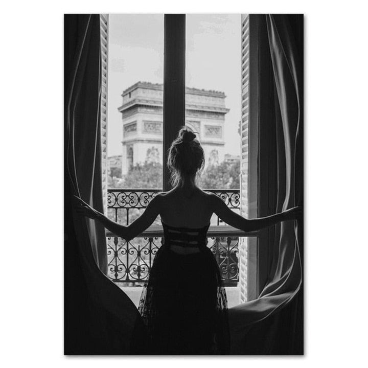 Abstract Scandinavia Black White Wall Art Pictures - Canvas Wall Art Painting | Bowlift