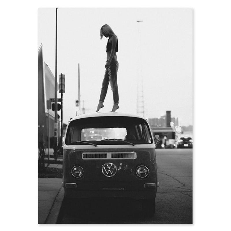 Abstract Scandinavia Black White Wall Art Pictures - Canvas Wall Art Painting | Bowlift