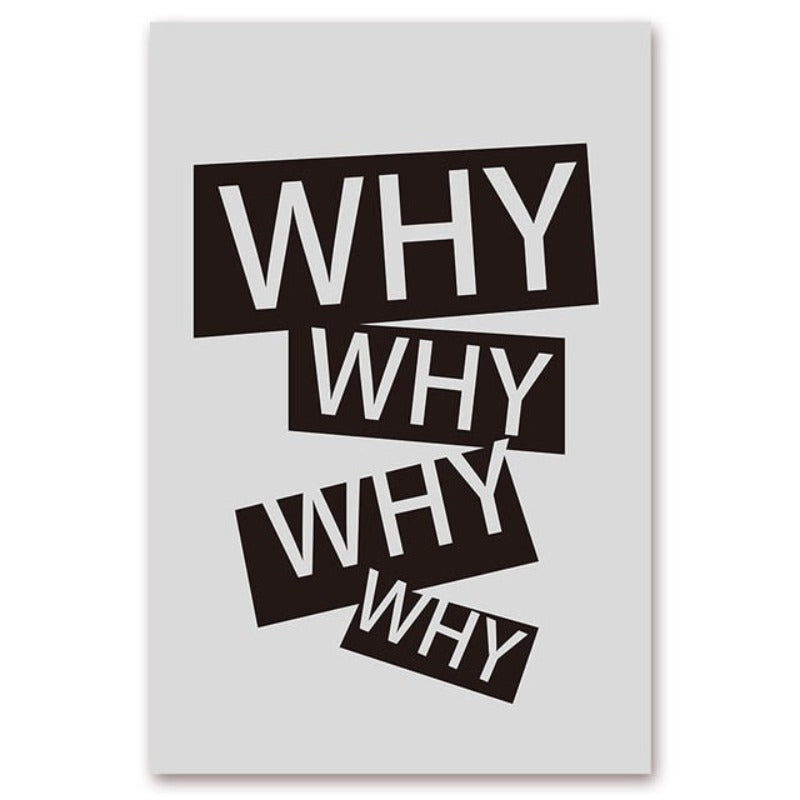 WHY WHY & TRIANGLES - Canvas Wall Art Painting | Bowlift