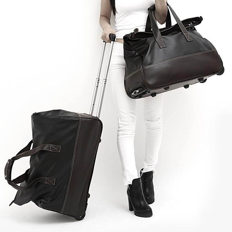 BowLift | Rolling Leather Luggage Waterproof Suitcase
