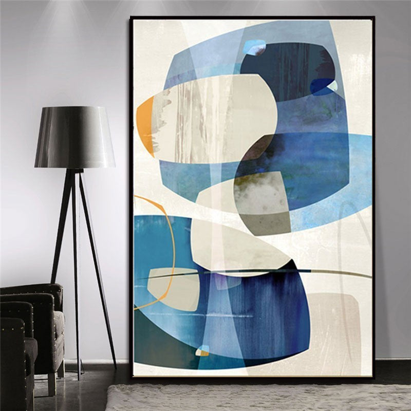 Minimalist Nordic Abstract Colors - Canvas Wall Art Painting | Bowlift