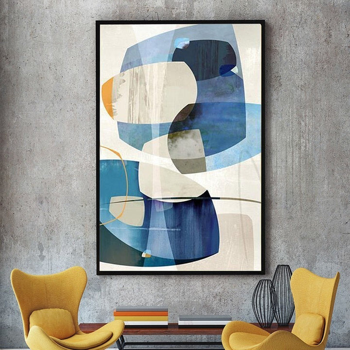 Minimalist Nordic Abstract Colors - Canvas Wall Art Painting | Bowlift