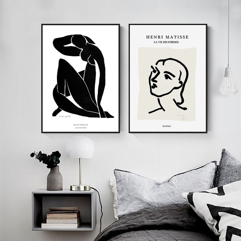 Vintage Abstract Matisse Line Figure Minimalist Europe | Bowlift