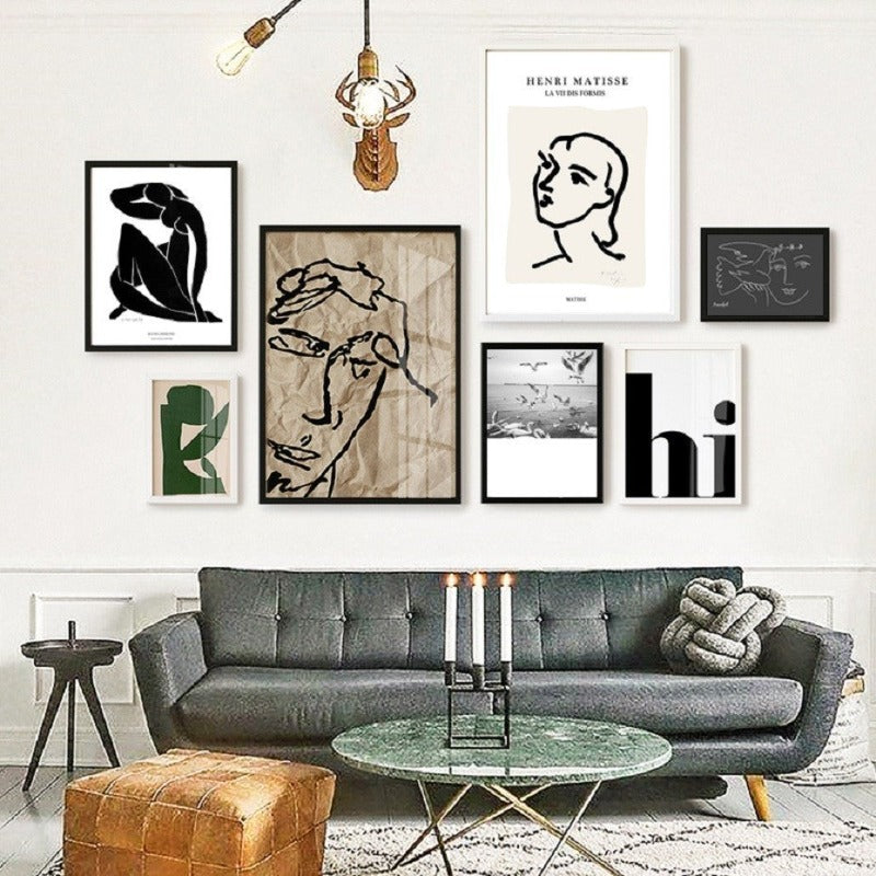Vintage Abstract Matisse Line Figure Minimalist Europe | Bowlift