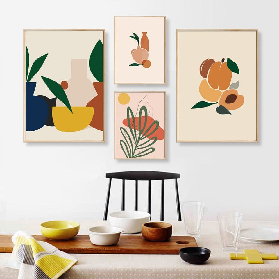 Scandinavia Abstract Still Life Figure - Canvas Wall Art Painting | Bowlift