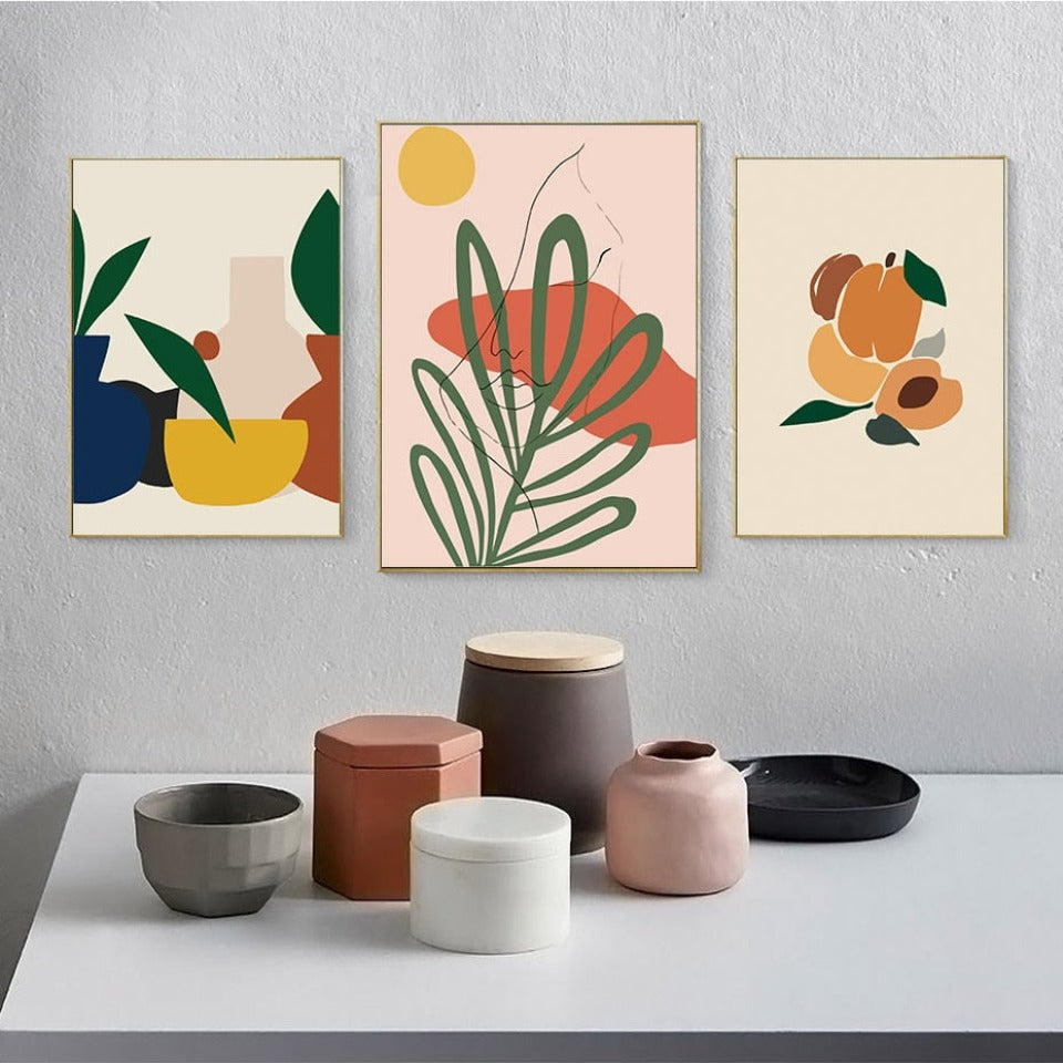 Scandinavia Abstract Still Life Figure - Canvas Wall Art Painting | Bowlift