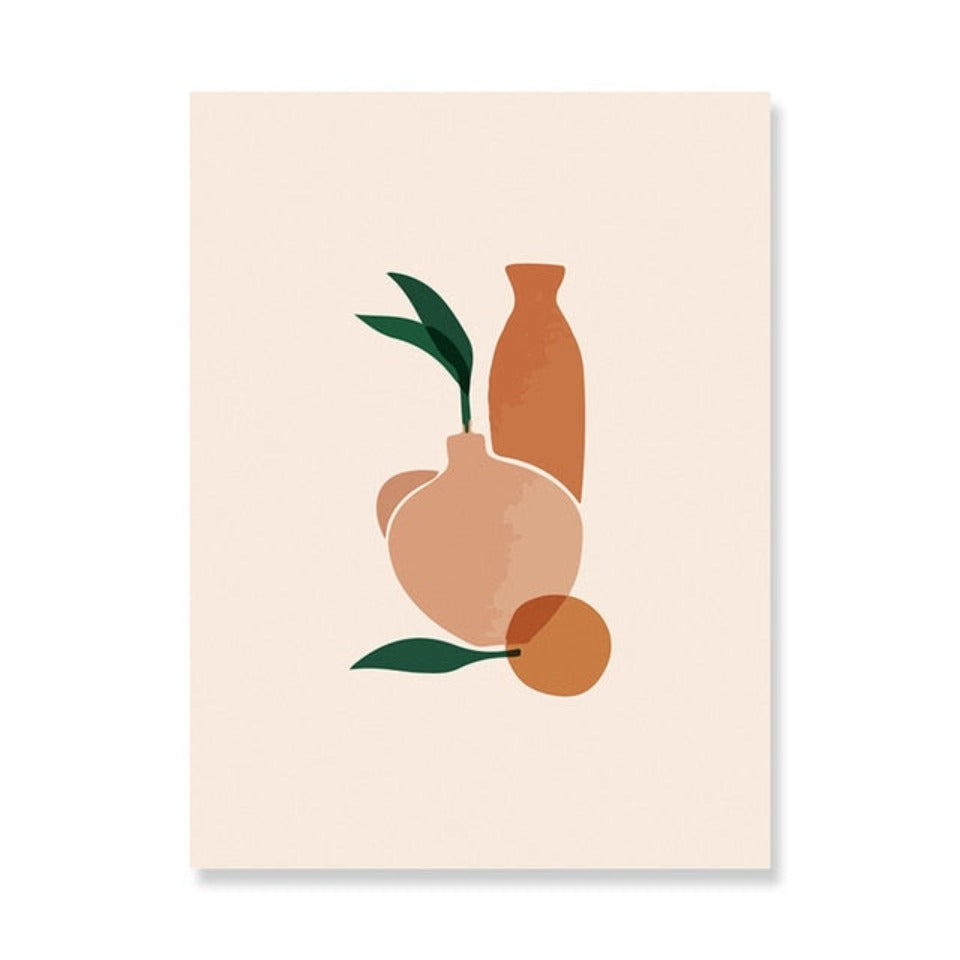 Scandinavia Abstract Still Life Figure - Canvas Wall Art Painting | Bowlift