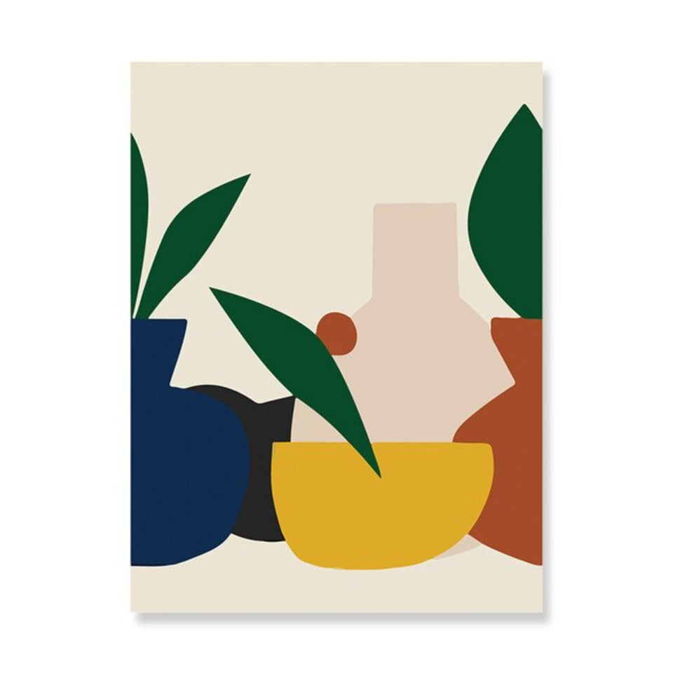 Scandinavia Abstract Still Life Figure - Canvas Wall Art Painting | Bowlift