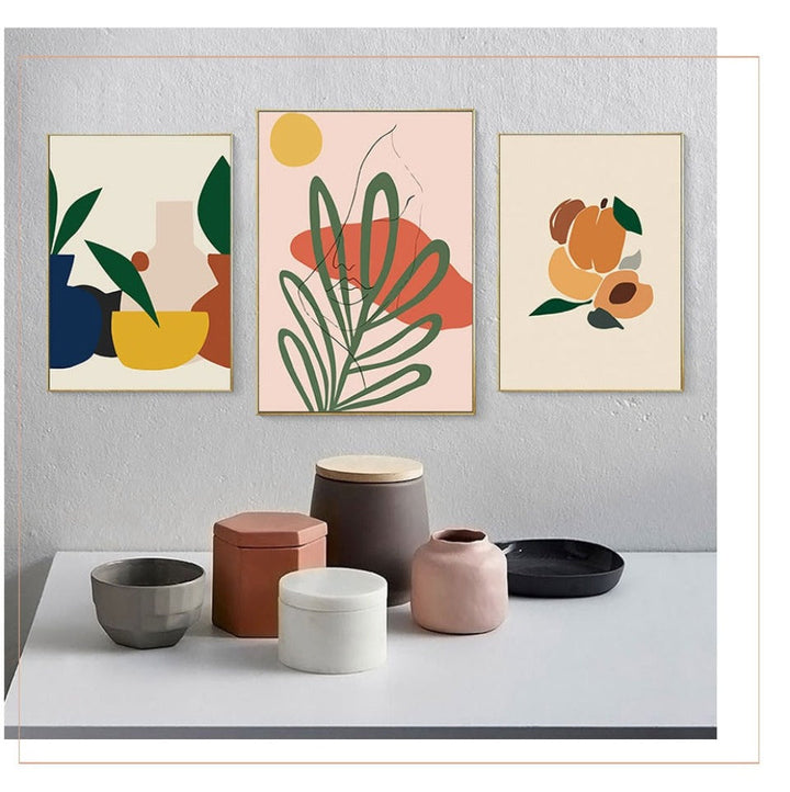 Scandinavia Abstract Still Life Figure - Canvas Wall Art Painting | Bowlift