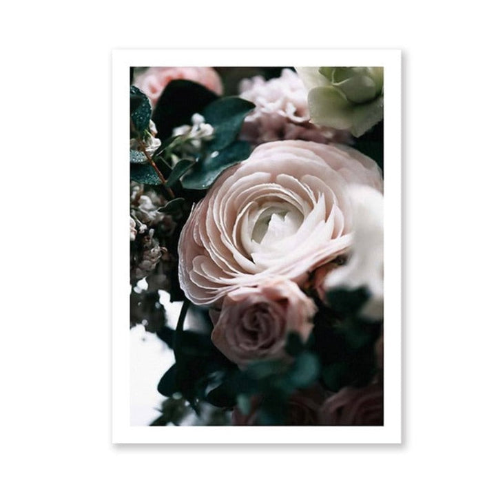 Modern Peonies Floral Canvas Painting Gallery Flower - Canvas Wall Art Painting | Bowlift