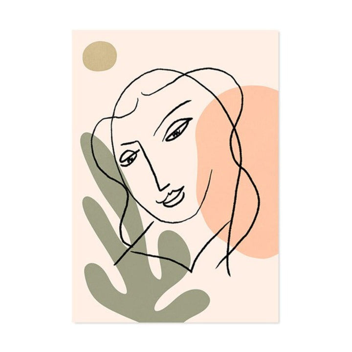 Scandinavia Abstract Figure Plants Pictures Wall Art - Canvas Wall Art Painting | Bowlift