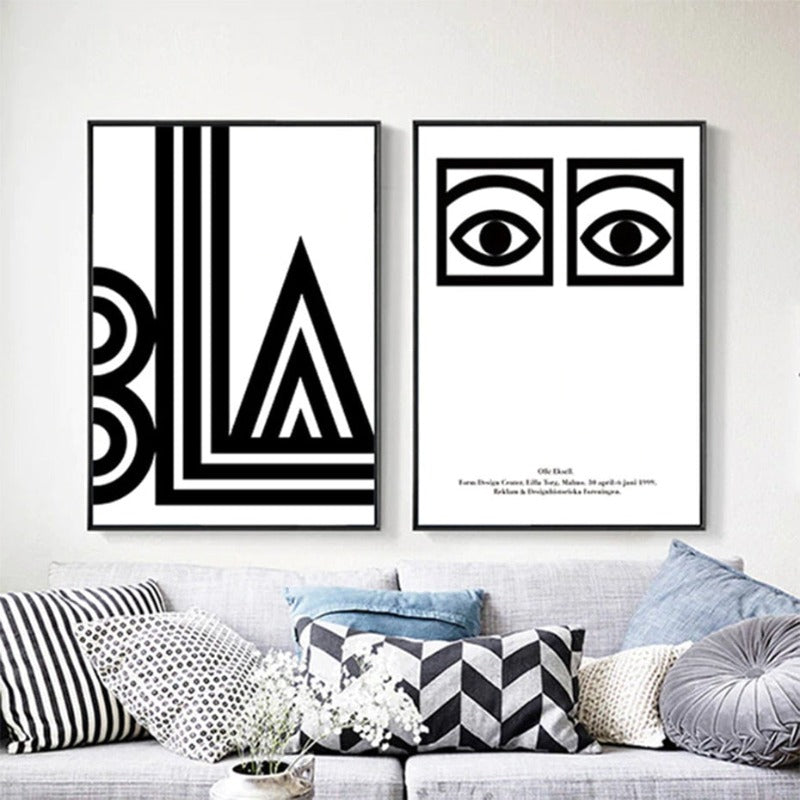 BLA Staring Eyes - Canvas Wall Art Painting | Bowlift