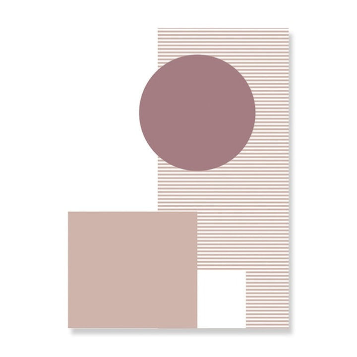 Abstract Warm Geometric Designs - Canvas Wall Art Painting | Bowlift